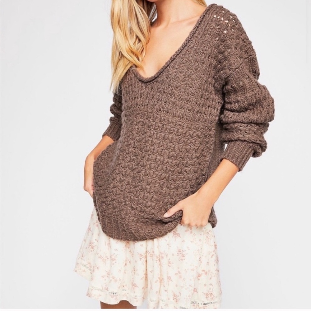 Free People crashing waves pullover sweater